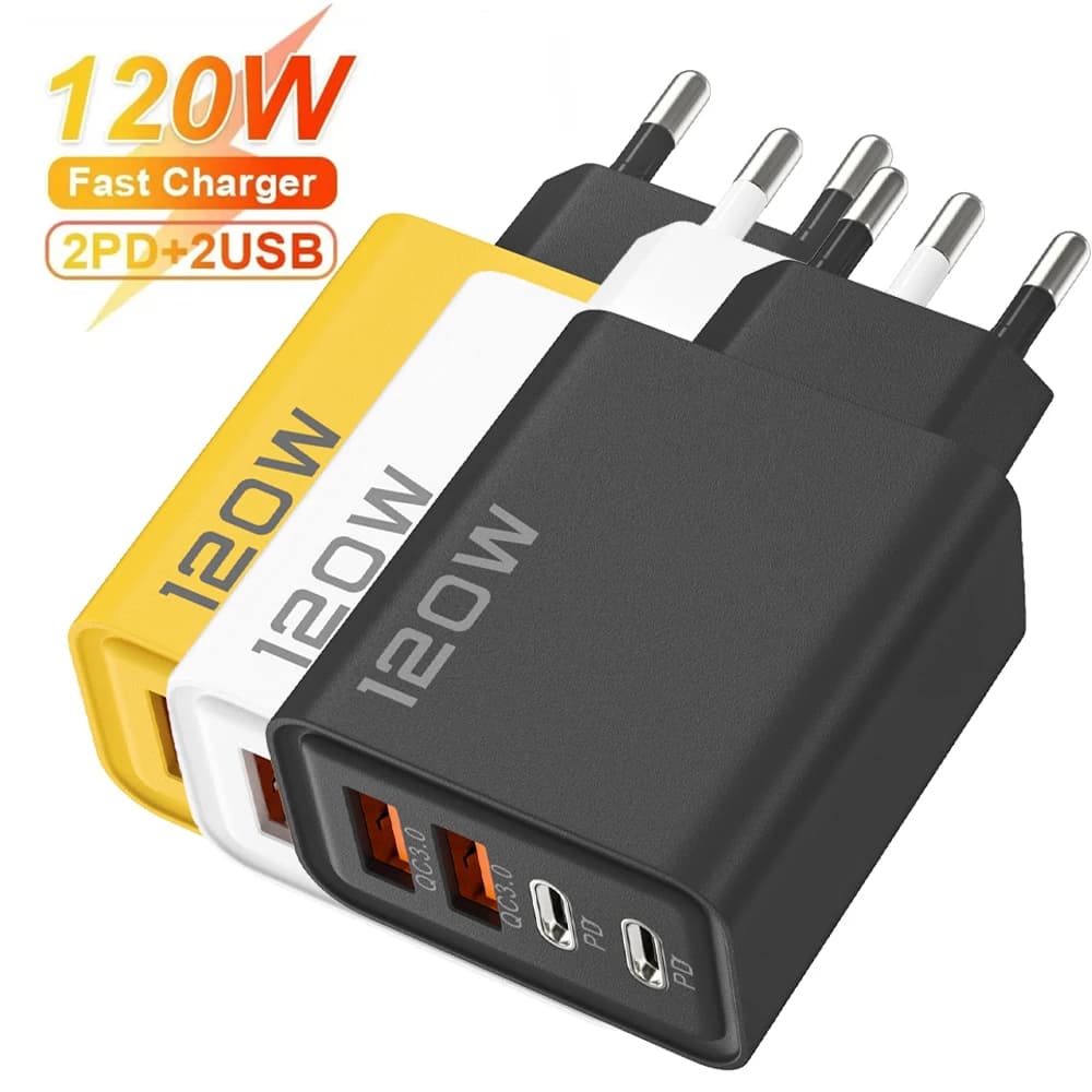 Ładowarka Quick Charge 3.0 120W 4-Port USB Type-C PD