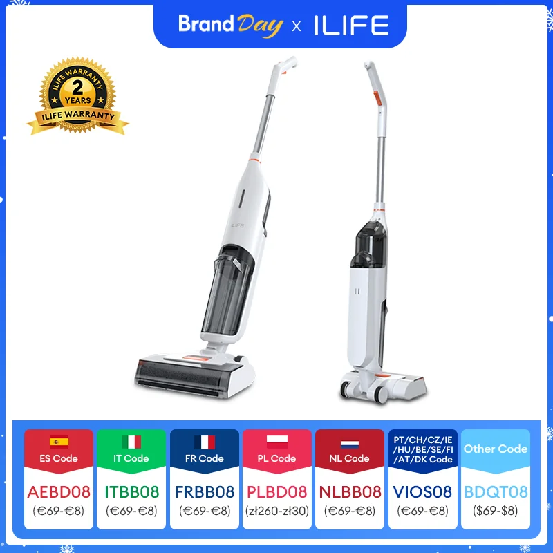 ILIFE W90 Bezprzewodowy Mop Piorący - Odkurzacz i Myjka 2w1